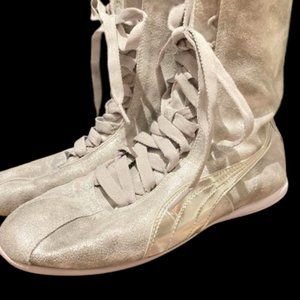 Silver Puma Boxing Sneaker Boots